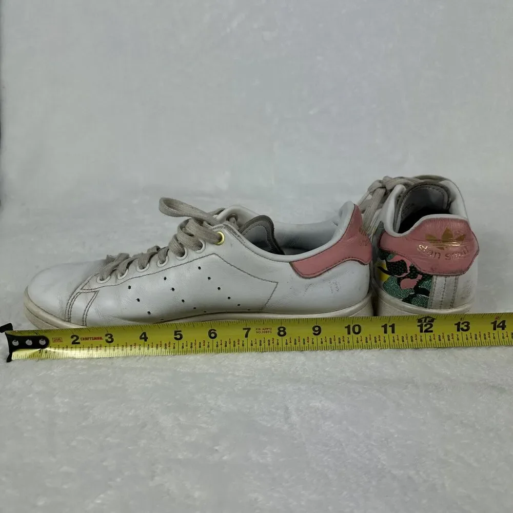 Size 8.5 Adidas Her Studio London x Stan Smith Floral Burst White Sneakers Shoes